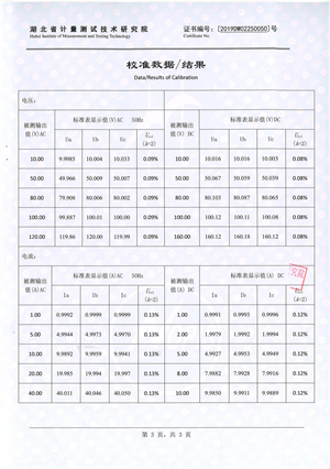 繼電保護校驗儀 證書